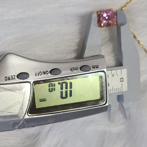 5.6ct Oval Pink Topaz Slide Pendant on approx. 18inch Rope Chain - Picture 6 of 8